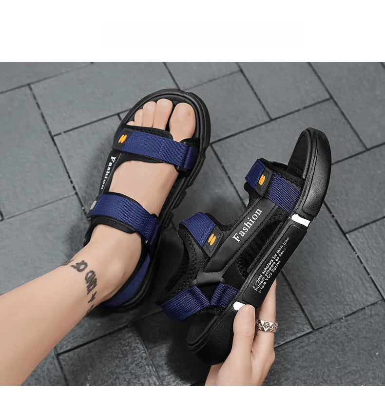 2024 New Men's Summer Sandals Outdoor Non-Slip Mountaineering Hiking Shoes Men's Beach Slippers Casual Sports Shoes