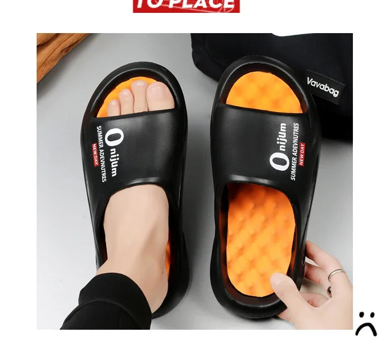 Summer Man Slippers Luxury 2024 Designer Men's Shoes 2024 Adult Men's Sandal Big Size Slippers Walk Around Home Male Slipper