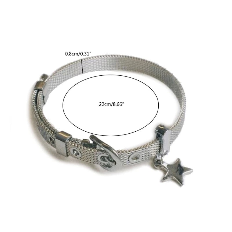 Star Pendant Bracelets Belt Style Bracelets Adjustable Pendant Bracelets  Steel Material Star Chain Bracelets