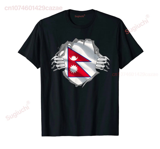 100% Cotton Super Nepali Heritage Proud Nepal Roots Flag T-Shirt MEN WOMEN UNISEX T Shirts Size S-6XL