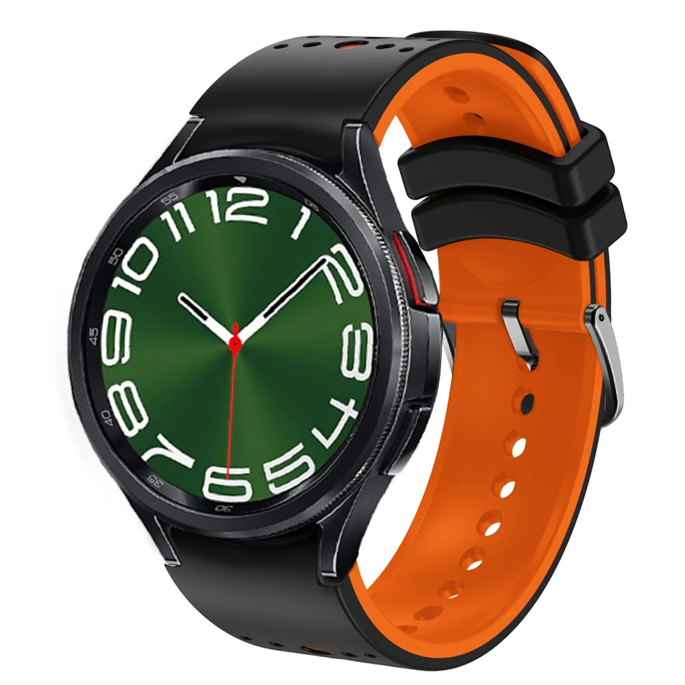 No Gap Silicone Strap for Samsung Galaxy Watch  6/5/4 44mm 40mm 6/4 Classic 47mm 46mm Breathable Band Watch 5 Pro 45mm 4 Classic