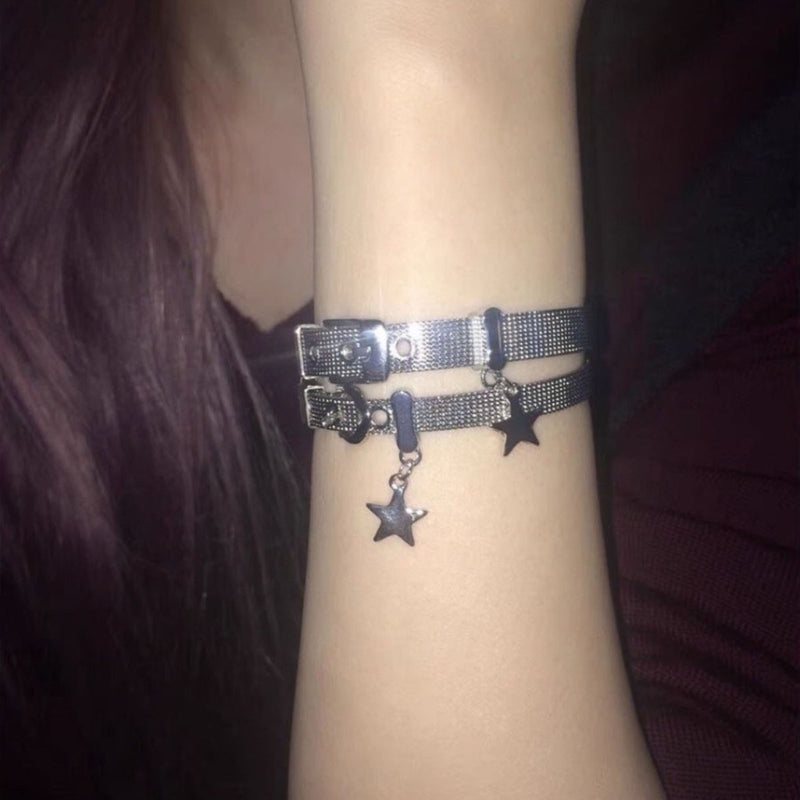 Star Pendant Bracelets Belt Style Bracelets Adjustable Pendant Bracelets  Steel Material Star Chain Bracelets