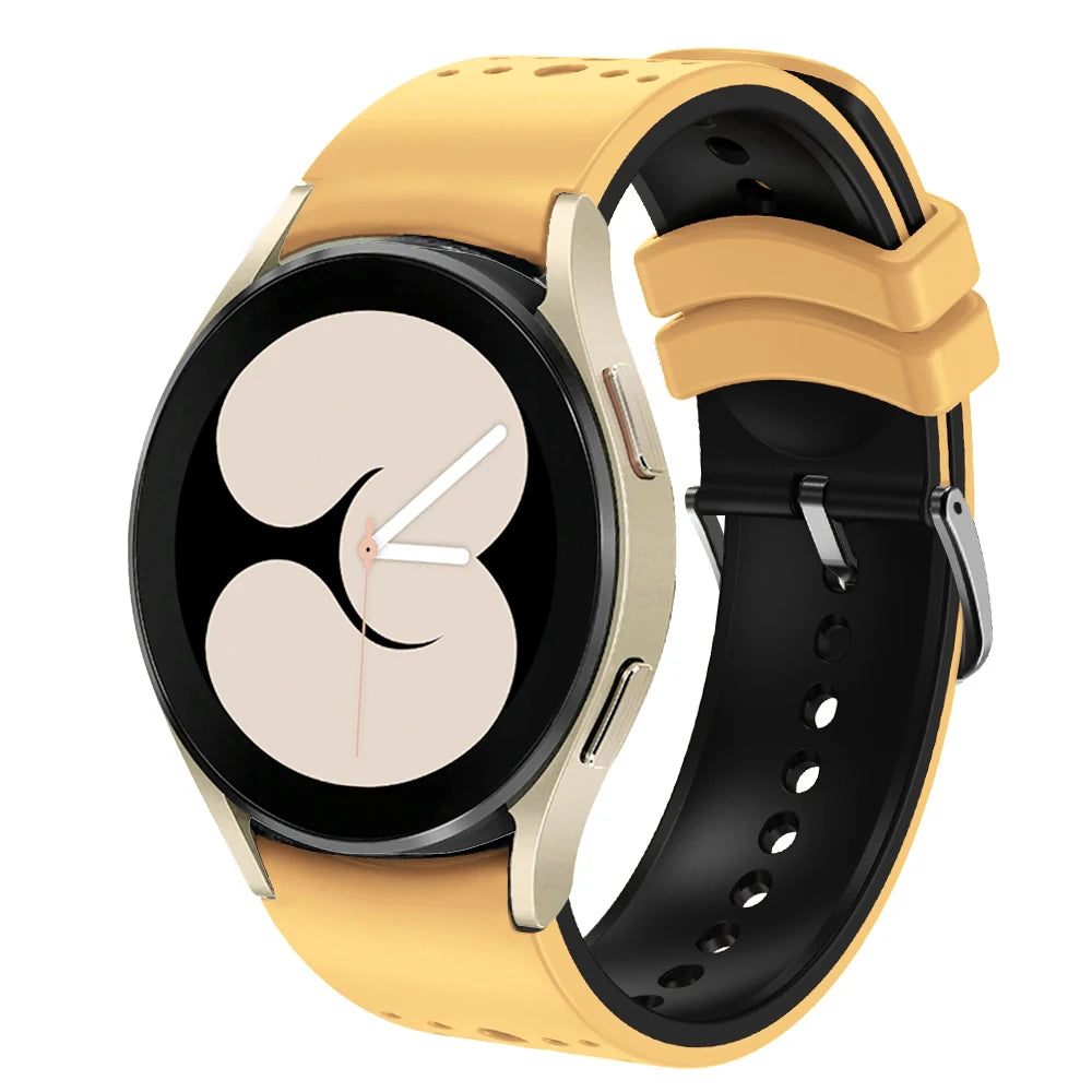 No Gap Silicone Strap for Samsung Galaxy Watch  6/5/4 44mm 40mm 6/4 Classic 47mm 46mm Breathable Band Watch 5 Pro 45mm 4 Classic