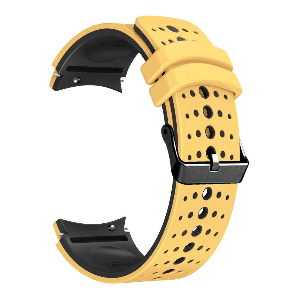 No Gap Silicone Strap for Samsung Galaxy Watch  6/5/4 44mm 40mm 6/4 Classic 47mm 46mm Breathable Band Watch 5 Pro 45mm 4 Classic