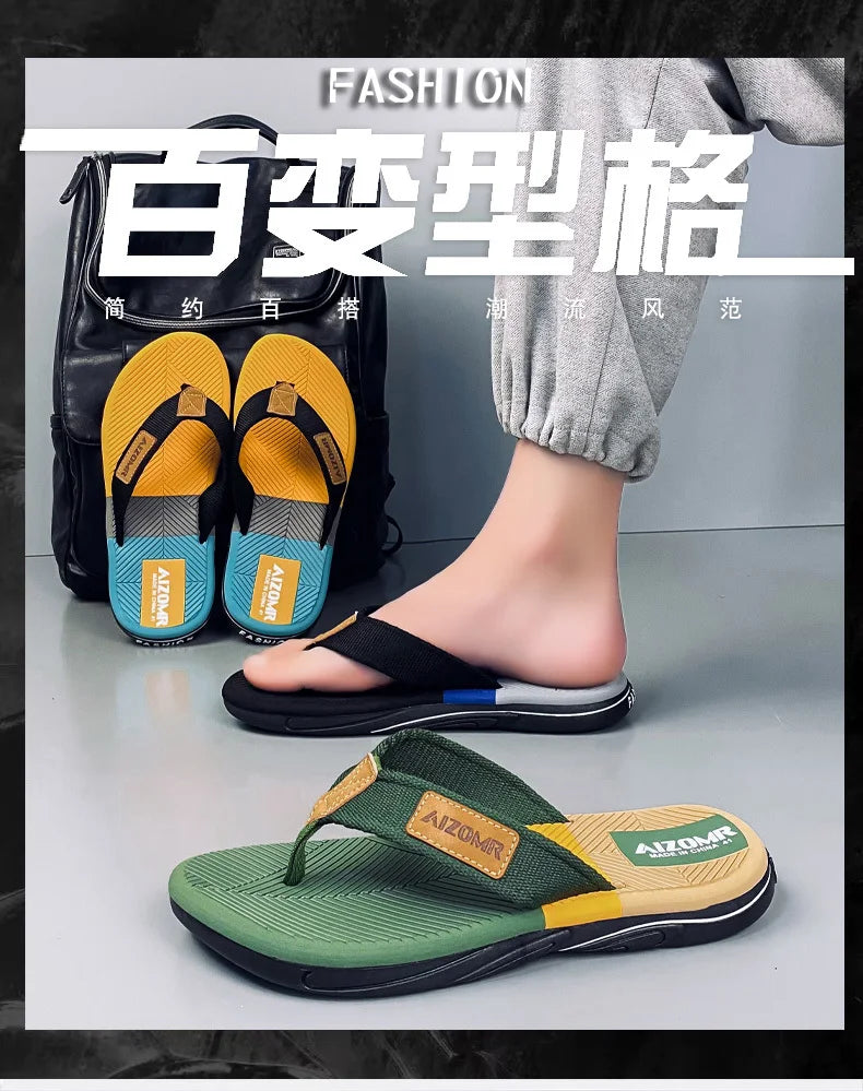 New Summer Sandals Shoes  Men Flip Flops High Quality Beach Sandals Non-slip Casual Shoes Man Slippers Sandalias