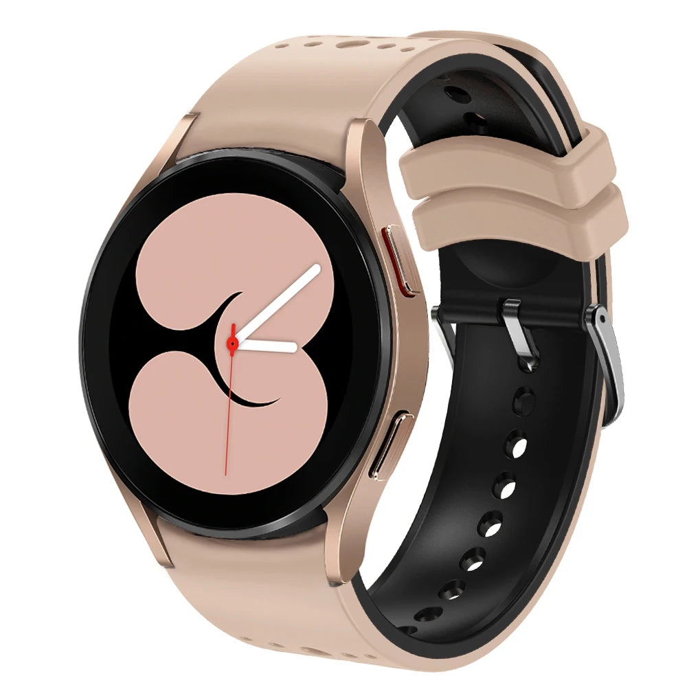 No Gap Silicone Strap for Samsung Galaxy Watch  6/5/4 44mm 40mm 6/4 Classic 47mm 46mm Breathable Band Watch 5 Pro 45mm 4 Classic