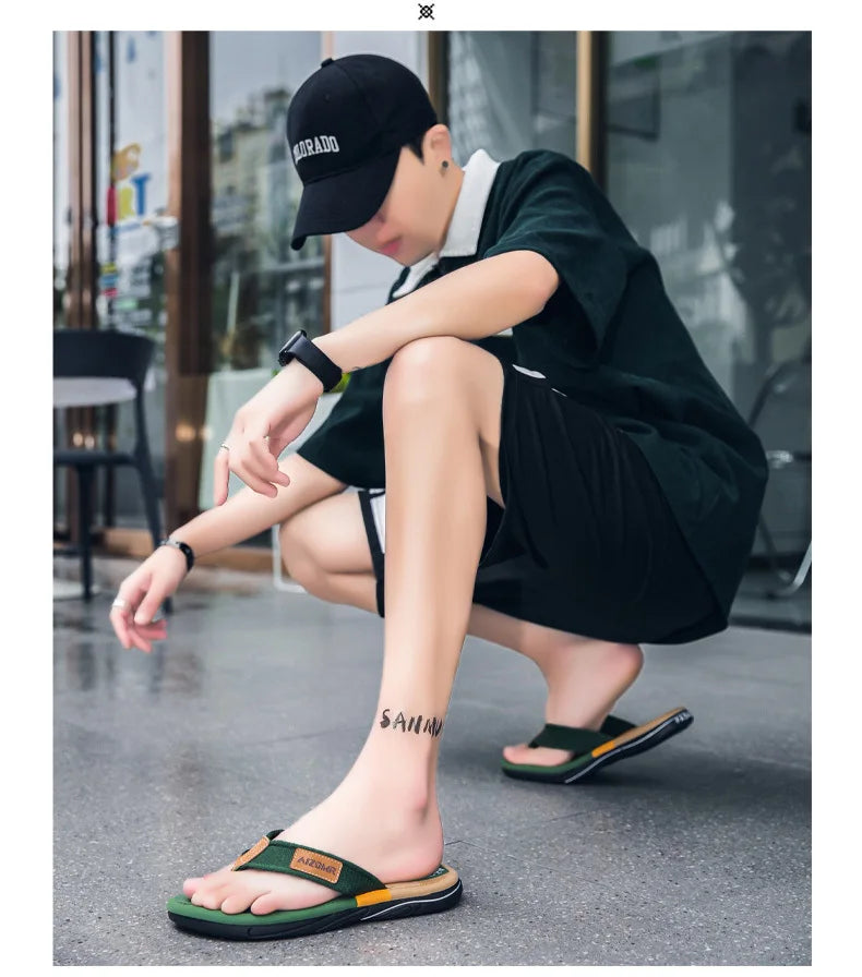 New Summer Sandals Shoes  Men Flip Flops High Quality Beach Sandals Non-slip Casual Shoes Man Slippers Sandalias