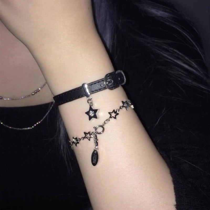 Star Pendant Bracelets Belt Style Bracelets Adjustable Pendant Bracelets  Steel Material Star Chain Bracelets