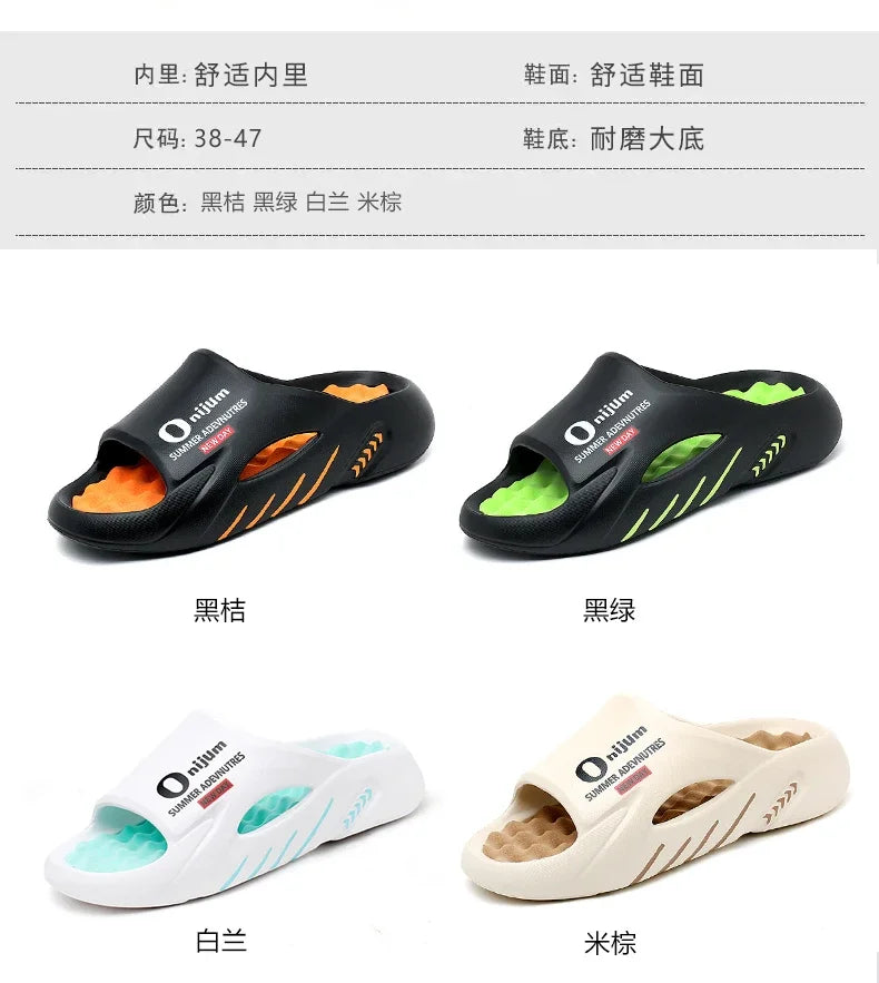 Summer Man Slippers Luxury 2024 Designer Men's Shoes 2024 Adult Men's Sandal Big Size Slippers Walk Around Home Male Slipper