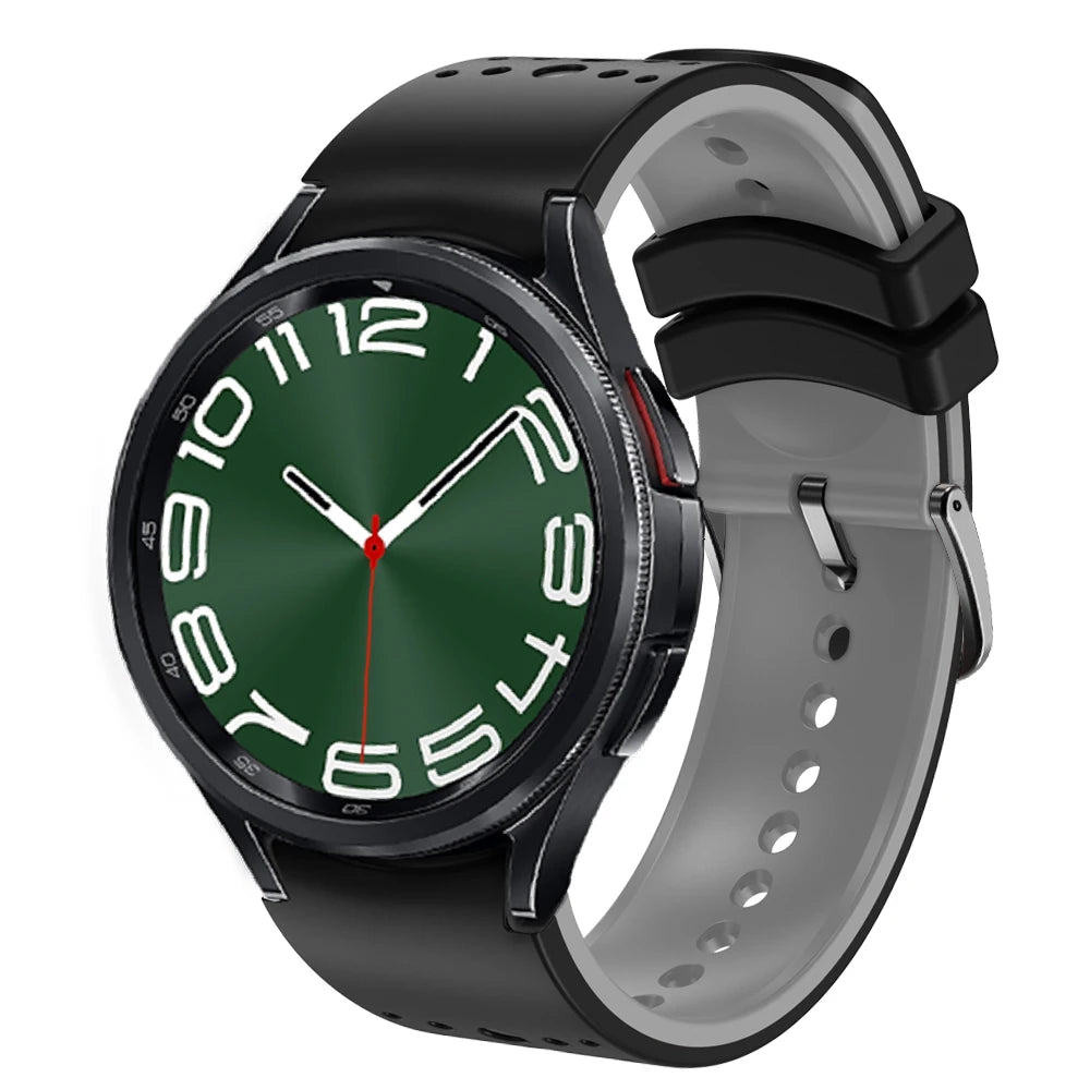 No Gap Silicone Strap for Samsung Galaxy Watch  6/5/4 44mm 40mm 6/4 Classic 47mm 46mm Breathable Band Watch 5 Pro 45mm 4 Classic