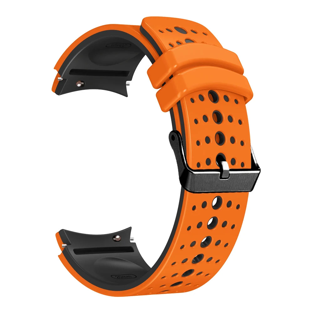 No Gap Silicone Strap for Samsung Galaxy Watch  6/5/4 44mm 40mm 6/4 Classic 47mm 46mm Breathable Band Watch 5 Pro 45mm 4 Classic