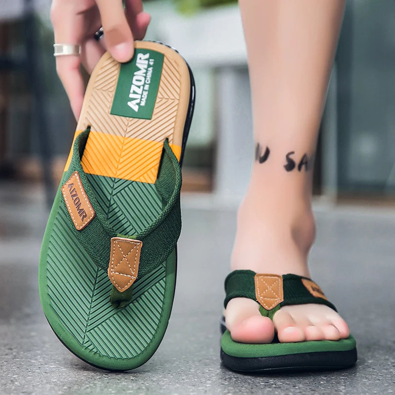 New Summer Sandals Shoes  Men Flip Flops High Quality Beach Sandals Non-slip Casual Shoes Man Slippers Sandalias