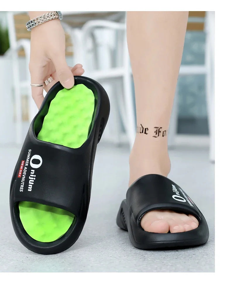 Summer Man Slippers Luxury 2024 Designer Men's Shoes 2024 Adult Men's Sandal Big Size Slippers Walk Around Home Male Slipper