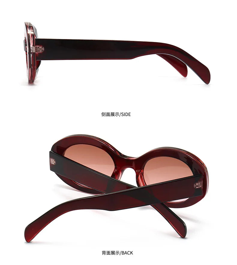 Vintage Small Oval Sunglasses Women Luxury Brand Designer Black Female Sun Glasses Shades Classic Gafas De Sol Mujer