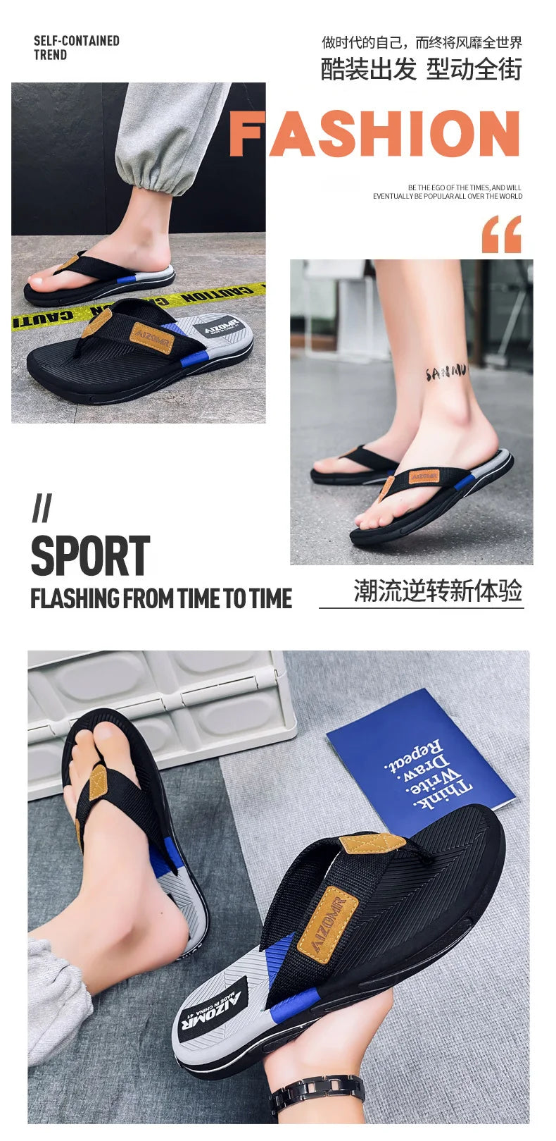 New Summer Sandals Shoes  Men Flip Flops High Quality Beach Sandals Non-slip Casual Shoes Man Slippers Sandalias